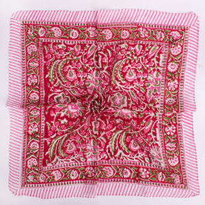 Bandana carré multifonctionnel en coton imprimé floral, respirant, écologique, pour la tête, le cou, le visage, les sports de plein air - Product Image 4