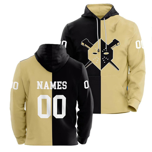 Sweat à capuche universitaire de hockey sur glace pour hommes 100% coton pull thermique pour l'équipe scolaire sweat-shirt d'hiver - Product Image 6