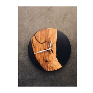 Reloj Vintage de capullo de flores textura de madera estilo antiguo MDF Reloj de pared de madera cuarzo moderno hierro de una sola cara para decoración para sala de estar - Product Image 1