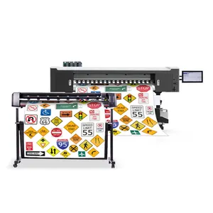 Printer Tanda Lalu Lintas Harga Pabrik Printer Komersial Format Besar XP600 DX5 I3200 Printhead Plotter Pencetakan dan Pemotongan UV