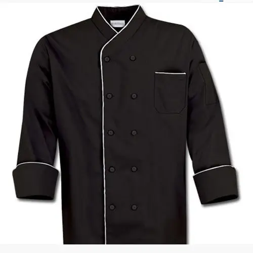 Высококачественная хлопковая саржевая ткань, униформа шеф-повара для отеля, бара, ресторана, повара официанта