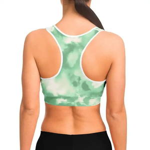 Abstrait imprimé de haute qualité sans couture tissu côtelé femmes Yoga sport soutien-gorge Activewear Gym Fitness entraînement porter soutiens-gorge dames - Product Image 6