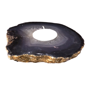 ECM BBL20 Bougeoir en agate bleue Décoration intérieure élégante - Product Image 1