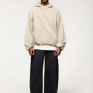 เสื้อฮู้ดสำหรับทุกเพศ2025เสื้อแบบสวมหัวผ้าฝ้ายสีดำวินเทจโอเวอร์ไซส์100% ดีไซน์ล่าสุด - Product Image 5