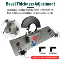 Cortadora de Azulejos Industrial Thien Quang Smart Tools, Herramienta Ajustable para Biselado - OEM DIY, Ángulo de 30-60°, Grosor de 22mm, Acero Inoxidable