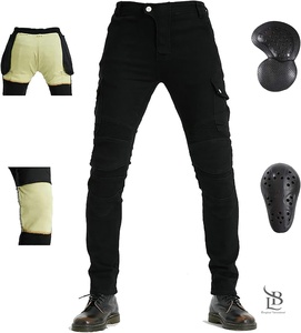 Pantalones de montar en motocicleta Moto Motocross Ciclismo Jeans Seguridad Rodilla Cadera Extraíble Blindado Todas las estaciones para hombres al por mayor - Product Image 1