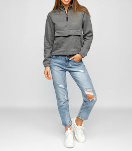 Sudadera de cuello redondo de gran tamaño de algodón 100% de calidad superior sudadera de tela de felpa francesa de lujo con logotipo de bordado personalizado - Product Image 3