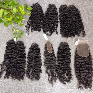 Extensions de cheveux humains bouclés vierges vietnamiens et birmans les plus vendues, double trame, sans traitement chimique, pour femmes - Product Image 1