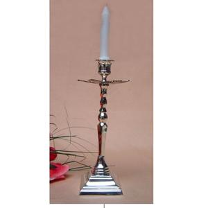 Bougeoir en métal plaqué nickel pour la décoration de mariages et de dîners, utilisation de bougeoirs à lumière chauffante - Product Image 1