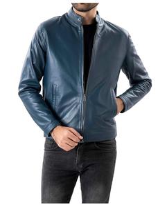 Meilleure vente, veste stylée en cuir véritable pour homme, couleurs tendance, col montant, prix de gros - Product Image 1