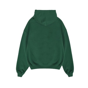 Sudadera con capucha de lana Boxy Fit de 380gsm de algodón 100% para hombre, Sudadera con capucha teñida lisa sin cuerdas con bolsillo, Invierno 2025 - Product Image 2