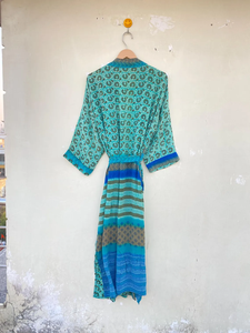 Crêpe soie 100% femmes Kimono Robe séchage rapide lisse taille libre été automne printemps vêtements de nuit pour mariage demoiselle d'honneur Resort Wear - Product Image 2