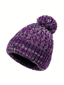 Gorros de Jacquard Cálidos para Mujer, con Logotipo Personalizado, Lisos, 100% Algodón, Térmicos, de Invierno, a Rayas, Comunes - Product Image 6