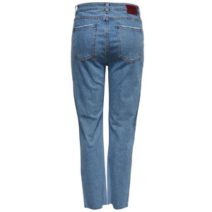 Dernier modèle de jean bleu clair délavé confortable et élégant pour femme à vendre jean droit de soirée décontracté pour femme - Product Image 4