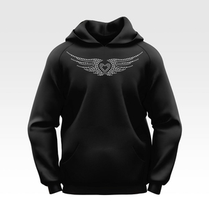 100% coton fabricant personnalisé en gros Logo personnalisé coton hommes pull surdimensionné strass à capuche - Product Image 1