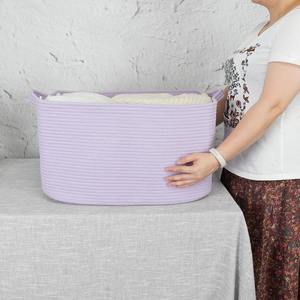 Juego Vibrante de 3 Cestas de Fibra de Macramé para Organizar Juguetes, Maquillaje, Decoración de Baño y Sala de Estar, Venta al por Mayor desde India - Product Image 5