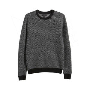 Novedades de Otoño Invierno, Suéter de Punto Personalizado con Logotipo, Jacquard de Algodón y Lana, Transpirable, Suéter de Punto Personalizado para Hombre, Estampado Sólido - Product Image 3