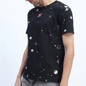 เสื้อยืดคอกลมสำหรับผู้ชายสไตล์ใหม่เสื้อยืดคอกลมผ้าคอตตอนดีไซน์ตามสั่งสำหรับฤดูร้อน - Product Image 4