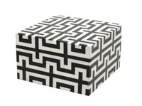 Coffret Rectangulaire Élégant de Style Moderne avec Incrustation Florale en Bois et Résine, Écologique, Léger, Hermétique, Fait Main, Couleur Personnalisable