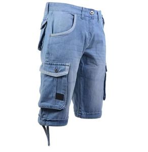 Pantalones cortos vaqueros cargo para Hombre Ropa de calle de Color sólido personalizado/pantalones cortos vaqueros de verano lavados con ácido Vintage de alta calidad personalizados para hombre - Product Image 4