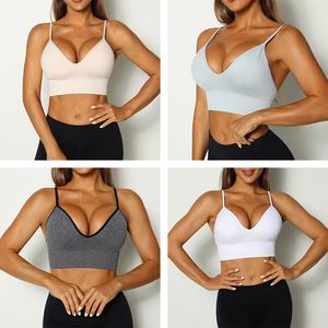 ชุดกีฬาที่ไร้รอยต่อยิมโยคะกีฬาร้อนขายข้ามกลับเสื้อ Bra เซ็กซี่ออกแบบชุดชั้นในกีฬาสําหรับผู้หญิง - Product Image 6