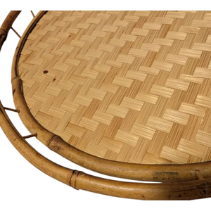 Plateau décoratif en bambou et en rotin - Product Image 2
