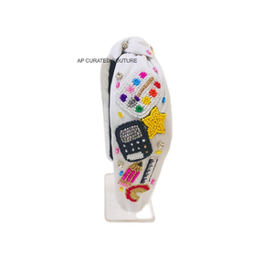 Bandeau perlé fait à la main à la mode pour les femmes accessoire de cheveux de mode mignon cadeau parfait retour à l'école Look - Product Image 3