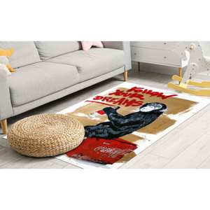 Graffiti Printed <b>Rug</b> - Modern Abstract Art <b>Rug</b>, Banksy Monkey Design, Machine Washable,<b>Chenille</b> <b>Rug</b> - Product Image 2