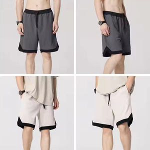 Shorts de bain pour hommes à séchage rapide, motif uni, personnalisables avec logo, vente chaude, pour l'été, en gros - Product Image 4