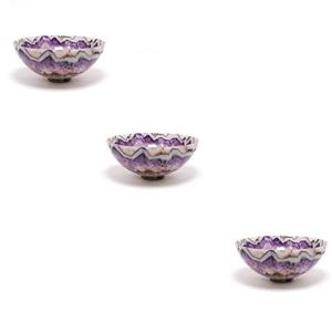 ชามอเมทิสต์ยอดนิยมสำหรับการสวดมนต์ ชามคริสตัลแกะสลักด้วยมือสำหรับการทำสมาธิ หินอเมทิสต์สำหรับตกแต่ง คริสตัลจากอินเดีย - Product Image 5