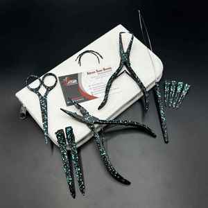 Kit d'outils d'extension de cheveux avec logo personnalisé, comprenant une pince à perles en silicone Micro Link, une pince à enlever les extensions de cheveux en boucle - Product Image 1