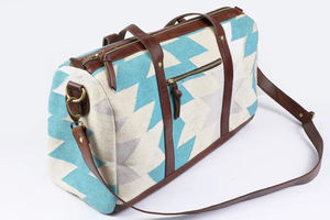 Venta caliente Unisex Estilo Vintage Cuero Gimnasio Bolsa de lona Tamaño de la cabina con cierre de cremallera a la venta para hombres y mujeres - Product Image 6