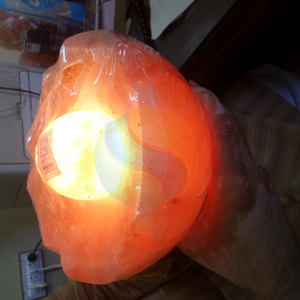 Himalayan Salt Fire Bowl Lamp With High Quality Base and Heart Shape Stones Salt Lamp-Sian Enterprises - Product Image 4