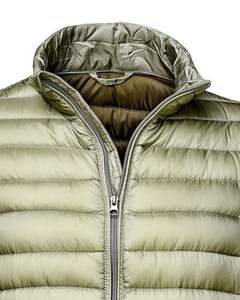 Chaqueta Acolchada Ligera para Hombre, Color Verde Oliva, con Cierre Frontal, Abrigo Acolchado Cálido, Ropa Exterior Informal para Invierno - Product Image 5