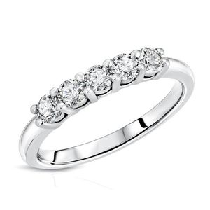 New Collection Round Cut Scallop Set Semi-Eternity Band Lab Grown Diamond <b>Rings</b> 14k 18k 22k 925 Sterling Silver Fine Jewelry - Product Image 4