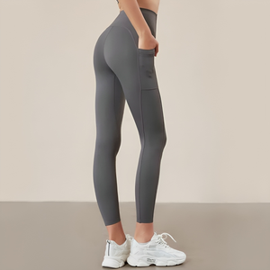 กางเกงเลกกิ้งเอวสูงผ้าระบายอากาศได้ดีเหมาะสำหรับไลฟ์สไตล์ที่แอคทีฟสวมใส่สบายและมีความยาวเต็มรูปแบบสำหรับใส่เล่นโยคะ - Product Image 3