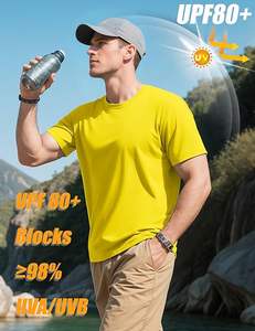 Camisetas para hombre de manga corta UPF 80 + Protección solar Ligero Absorbe la humedad Casual Cuello redondo Camisetas básicas - Product Image 5