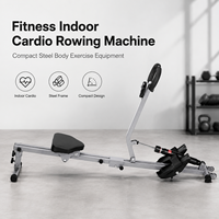 Máquina de Remo Comercial BNcompany, Plegable, de Acero, Multifuncional, para Ejercicios Cardiovasculares, Gimnasio en Casa, Equipo de Fitness para Adelgazar