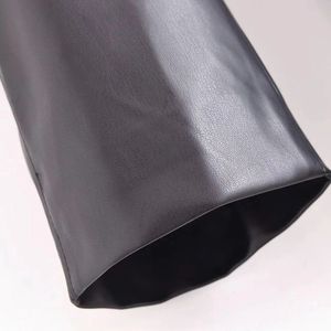 Gabardina de cuero para Otoño e Invierno para mujer, gabardina corta ajustada con un solo botón y cinturón, novedad de 2025 - Product Image 5