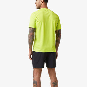 Conjunto deportivo de verano para hombre, camiseta de manga corta y pantalones cortos, 2 piezas, cuello redondo, transpirable, de algodón, para entrenamiento. - Product Image 2