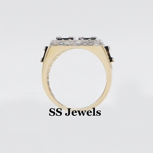 Bague Champion Hip Hop personnalisée pour homme en argent 925 avec diamant baguette VVS Moissanite glacé et coupe rappeur pour fête - Product Image 3