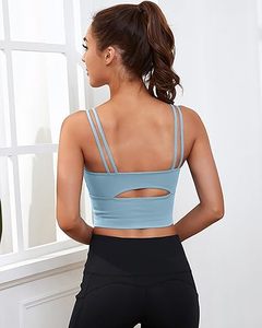 Soutien-gorge de sport simple pour femme, respirant, haute qualité, faible MOQ, avec couleur personnalisée et logo frontal, séchage rapide et maintien élevé - Product Image 6
