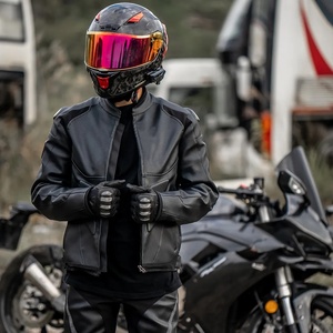 Genuine Leather Custom Motorbike <b>Suit</b> Plus Size <b>Waterproof</b> Windproof Best Quality Hot Selling for Adults - Product Image 4