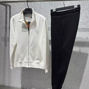 Vêtements de sport décontractés légers pour hommes Veste zippée et pantalon de jogging Ensemble d'entraînement deux pièces Hauts actifs - Product Image 1