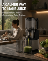 Extracteur de jus entièrement automatique à moteur DC avec séparation pulpe/jus, panneau de commande en anglais pour cuisine domestique