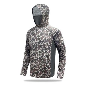 Sprixo Enterprises Chemises de pêche à capuche à manches longues Protection solaire UV à l'extérieur pour vêtements de sport Vêtements de pêche Chemises à capuche - Product Image 3