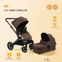 Poussette de luxe portable et pliable 3-en-1 pour bébé, nourrisson et tout-petit, avec nacelle et landau de voyage, OEM ODM