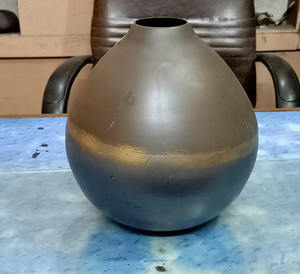 Vente chaude Moderne Antique Métal Fleur Vase Personnalisable De Luxe Table De Mariage Décor Salon À La Main En Acier Pot De Fleur - Product Image 1