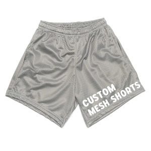 Pantalones cortos de malla para hombre sublimación al por mayor personalizados con bolsillos laterales pantalones cortos de malla transpirables de alta calidad a la moda para hombre - Product Image 5