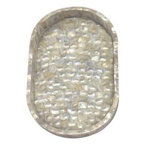 Plateau en nacre plateau de service de nourriture de forme ovale élégante pour organisateur de vaisselle de cuisine au prix le moins cher - Product Image 1